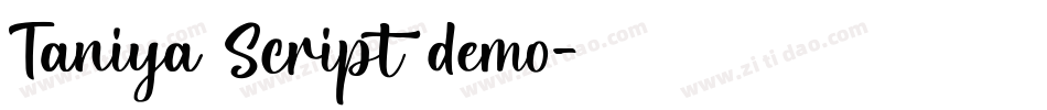 Taniya Script demo字体转换